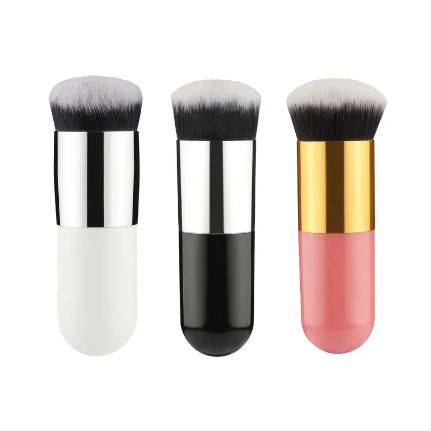 Professional Flat Brush for Fashion Makeup with Highlighting and Loose Powder Applications