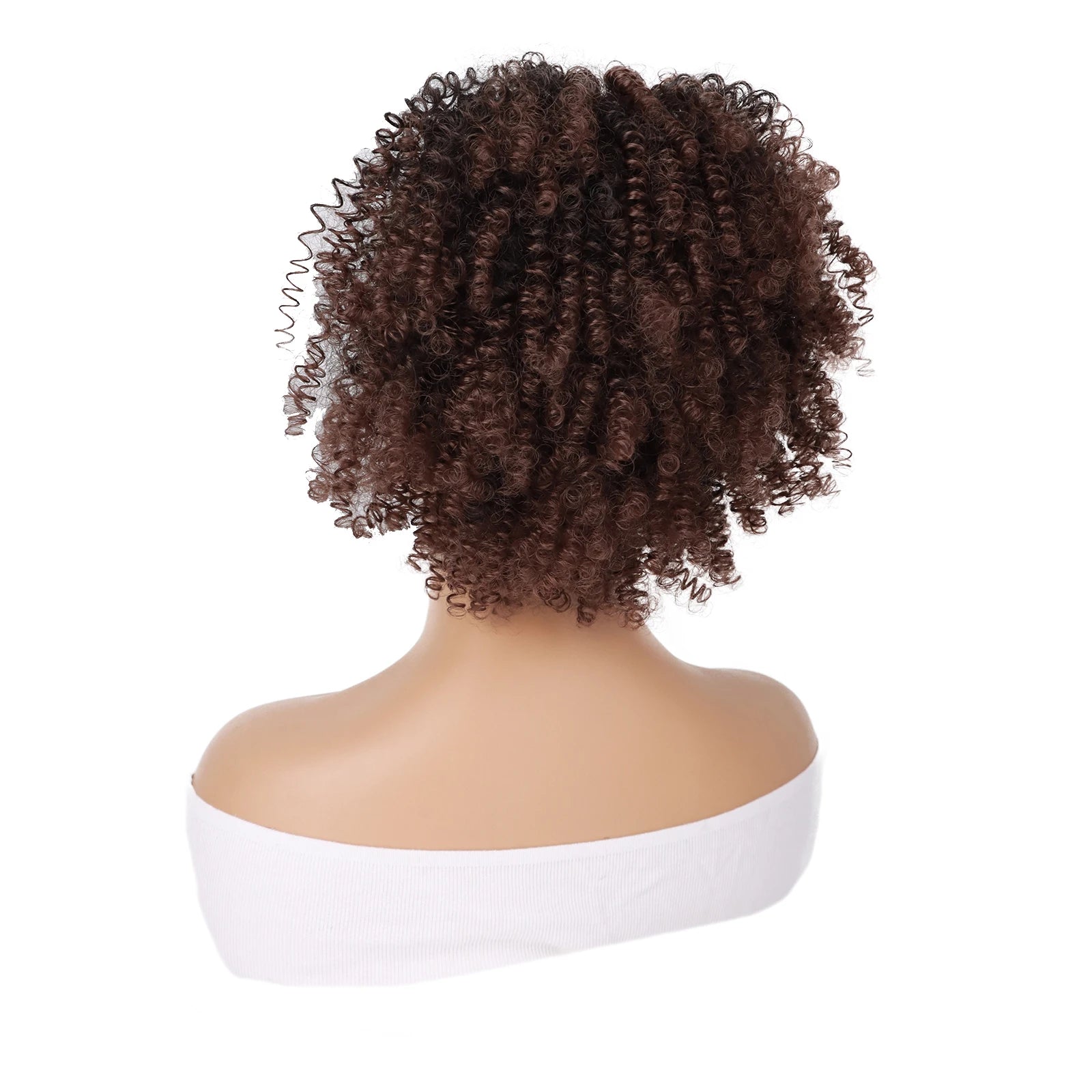 Afro Puff Crépu Bouclé Queue de Cheval à Cordon Extension Chignon pour Femmes Noires Perruque Courte Synthétique Afro Crépu Bouclé Postiche Cheveux Afro