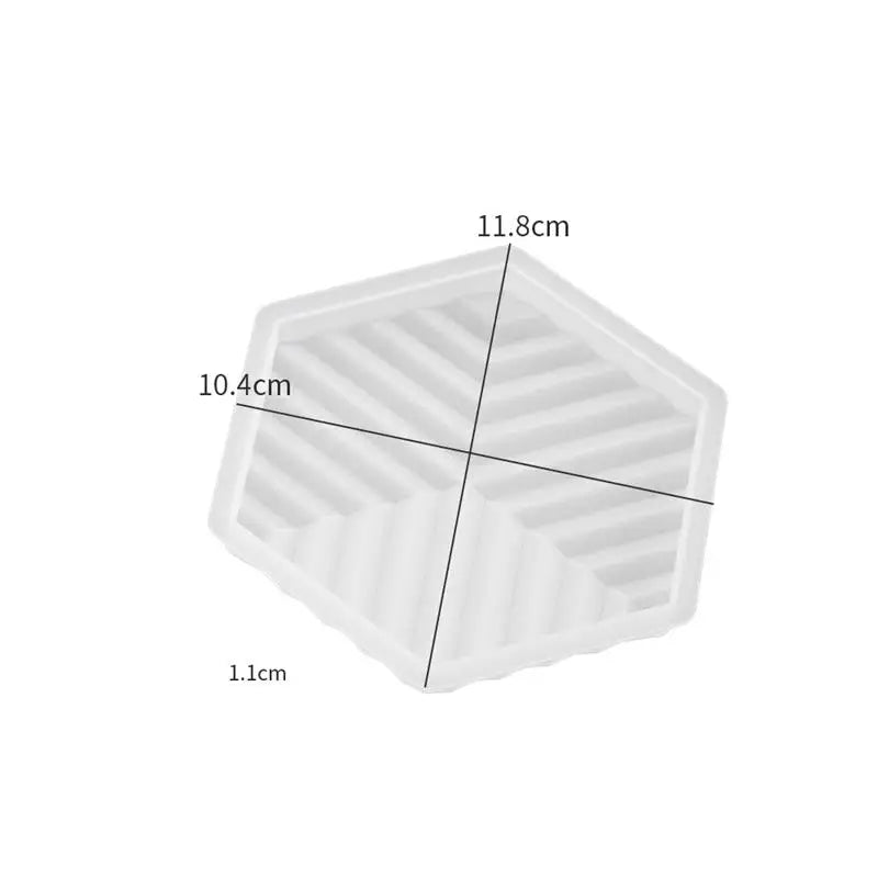 Coaster Silicone Mold Sets Square Stripes Tea Cup Pad Tray Silicone Mold Epoxy Resin Handmade Crafts Casting Molud Home Decor