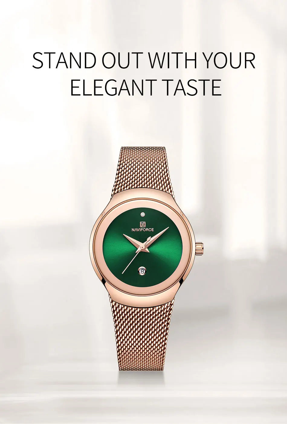 NAVIFORCE 2024 Women Watches Luxury Rose Gold Ultra Thin Ladies Watch Luxury Waterproof Quartz WristWatch Woman Relogio Feminino