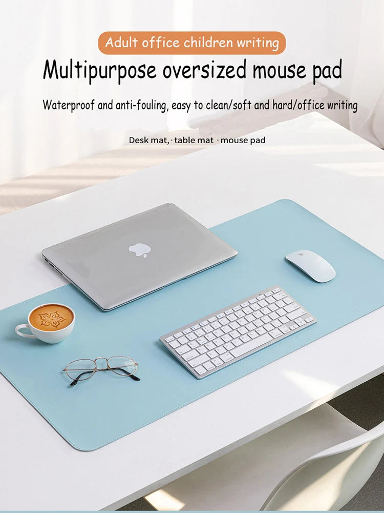white mousepad Portable Mouse pad large Gaming Waterproof Non-slip PU Suede Desk Mat Computer Keyboard desk pad Mats