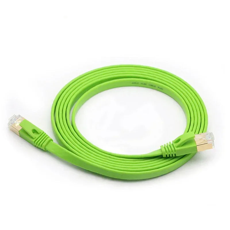 Cat7 Ethernet Cable Cat 7 RJ45 Connector Flat Networking Cables Patch Cord for Desktop Laptop Modem Router Switch 0.5M 1M 2M 5M