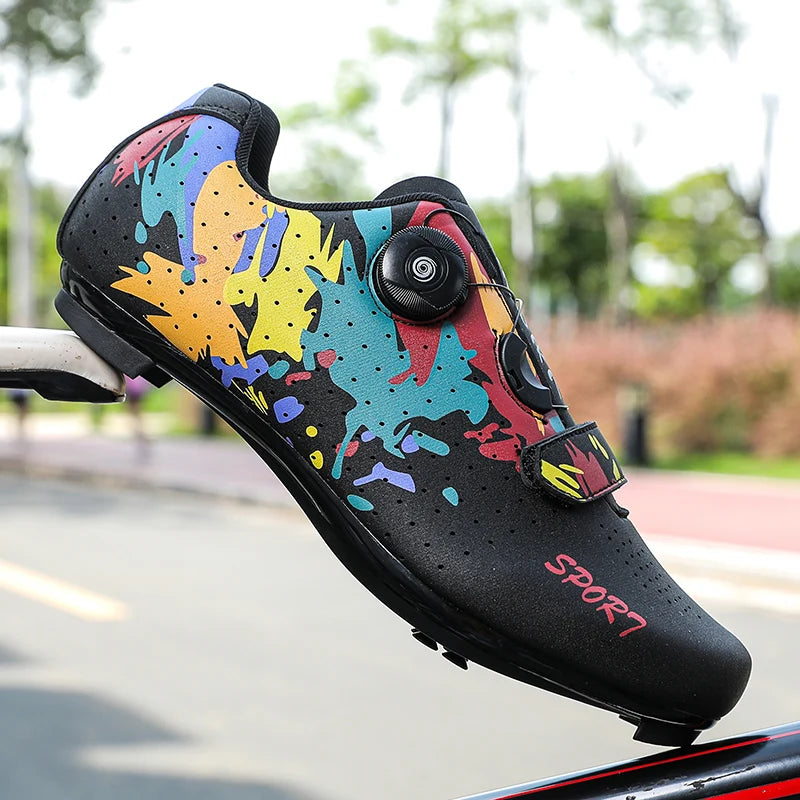 Cycling Sneaker Men Sport Road Bike Boots Flat Racing Speed Sneakers Bicycle Footwear Pedal Cycling Shoes