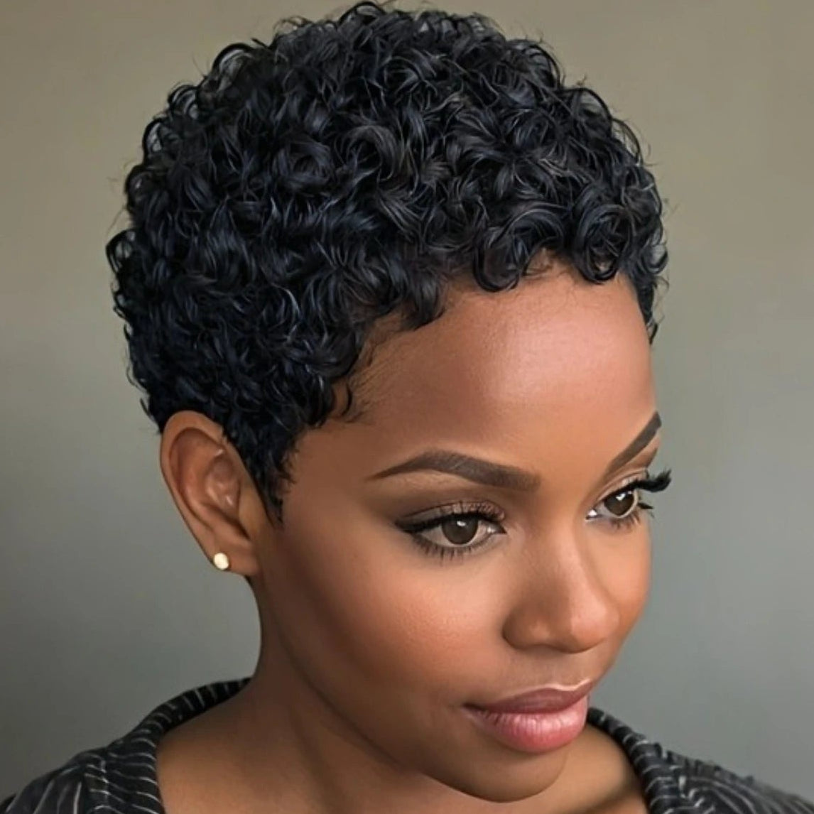 Short Afro Pixie Wig