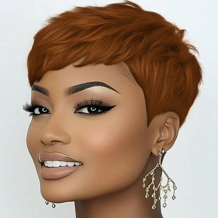Burgundy Pixie Wig