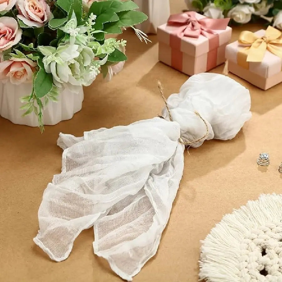 Servilletas arrugadas de 6 piezas Servilletas de algodón suave Servilletas decorativas de tela para bodas, fiestas, uso diario familiar