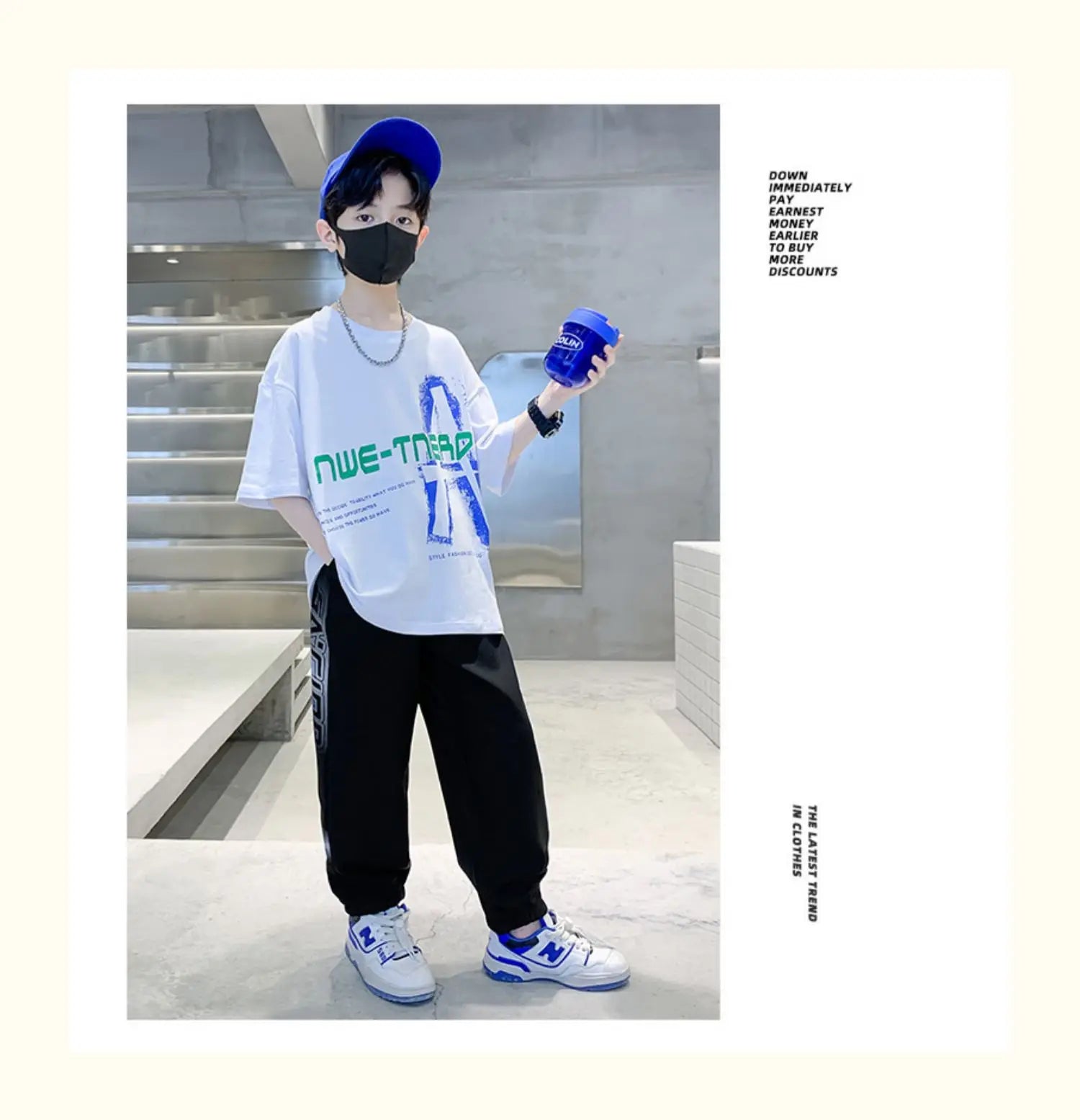 2025 summer Teenager Boys Clothes Casual Kids Tracksuit Child t shirt + Ankle-tied long pant 4 5 6 7 8 9 10 12 11 13 14 Year