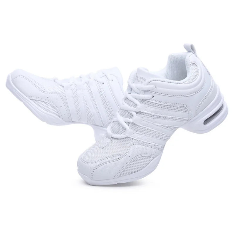 Women Modern Dancing Shoes Lady Breathable Knitted Jazz Dance Shoes Female Anti-slip Casual Sports Footwear