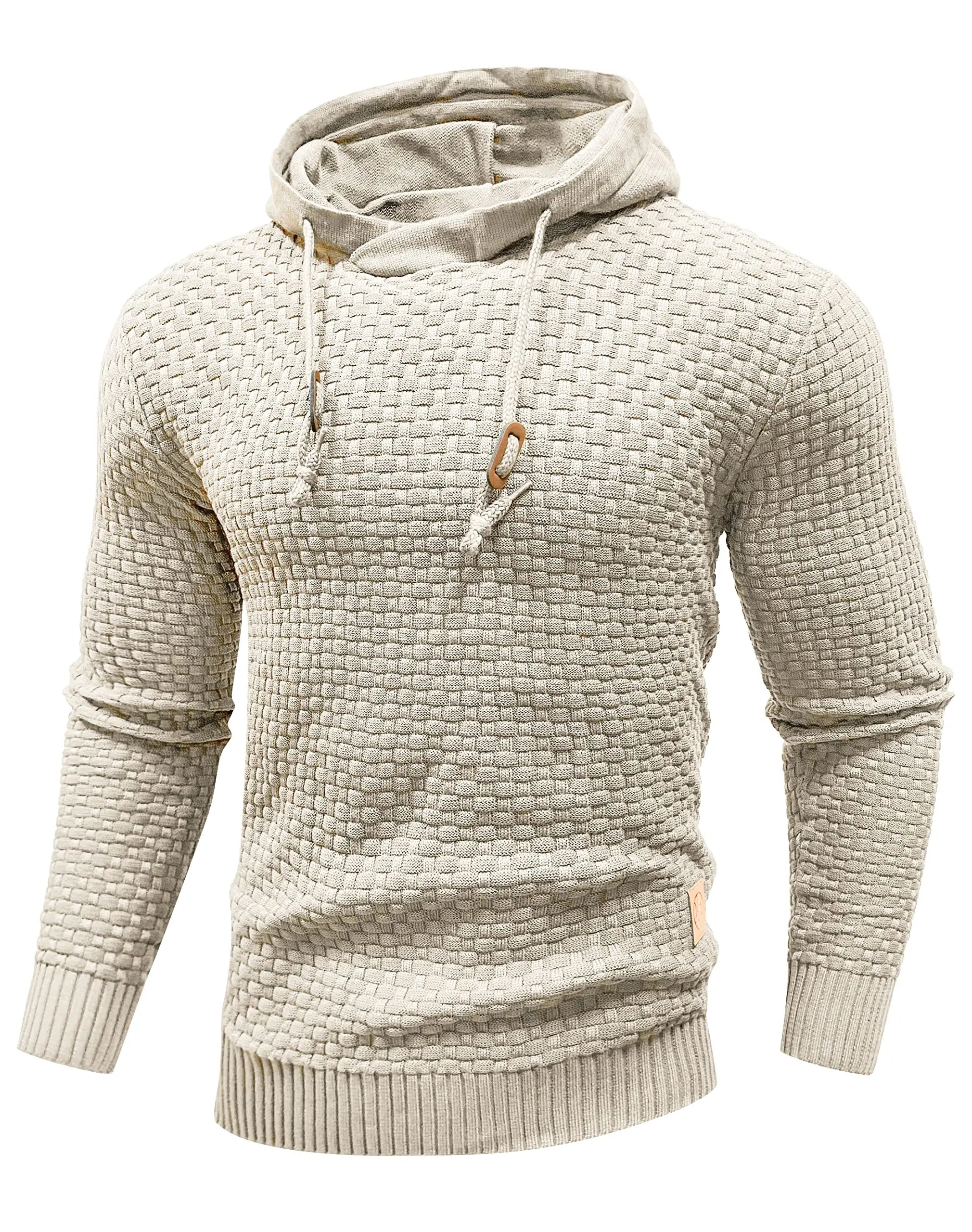 Men's Sweatshirt Spring New Oversize Long Sleeve Solid Knitted Hoodie Pullover Hoodies Comfortable Sweater Us Size