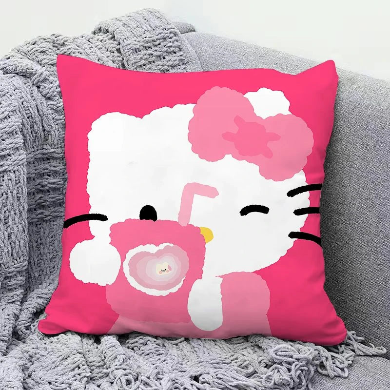 Hello Kitty Pillow Cute Cartoon Girl Heart Cushion Living Room Sofa Office Lunch Break Pillow