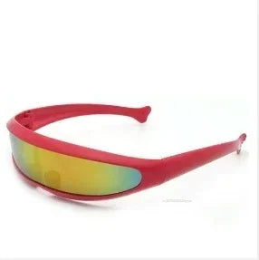 Futuristic Narrow Cyclops Visor Sunglasses Personalized Sunglasses Space Robot One-piece Mercury Lenses Sunglasses Glasses 1pcs