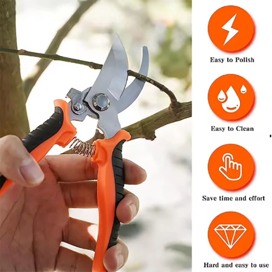 Gardening pruning shears - Professional sharp over-the-bridge pruning shears - Tree pruning tools - Manual pruning shears - Gard