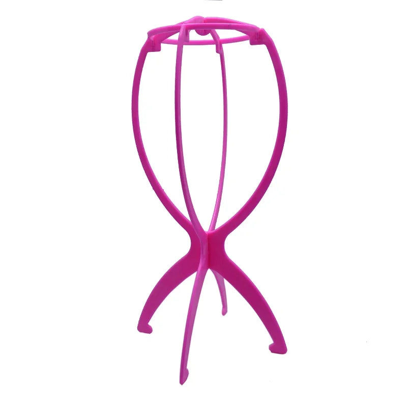 1 soporte de peluca de alta calidad, multiusos, para gorro, peluca, cabello, cabeza, plegable, de plástico flexible
