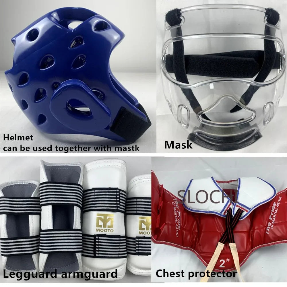 Taekwondo Combat Protective Gear Training Set Actual Combat Equipment Thicken Competition Martial Arts Protective Gear Set