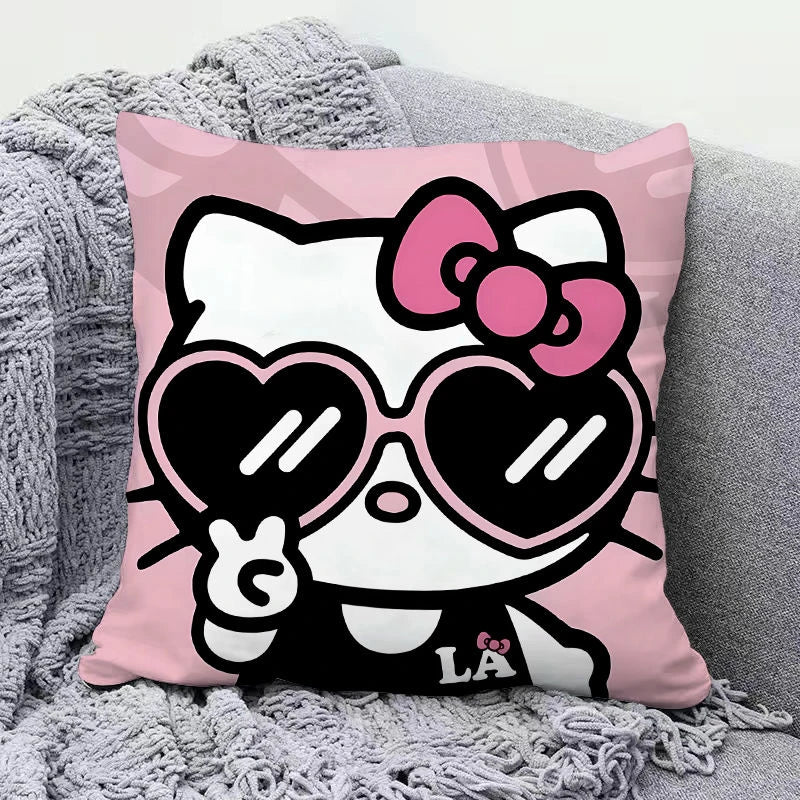 Hello Kitty Pillow Cute Cartoon Girl Heart Cushion Living Room Sofa Office Lunch Break Pillow