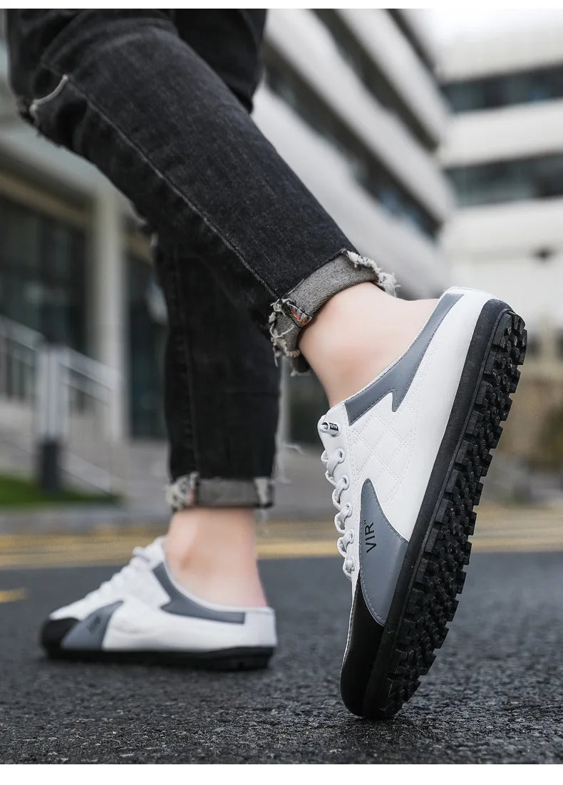 Men's Fashion Soft-soled Half Slippers Men Trendy Casual Shoes Soft Sole Non-slip Shoes New Outdoor Walking Shoes Zapatos Hombre