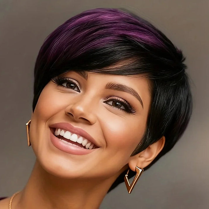 Purple Ombre Pixie Wig