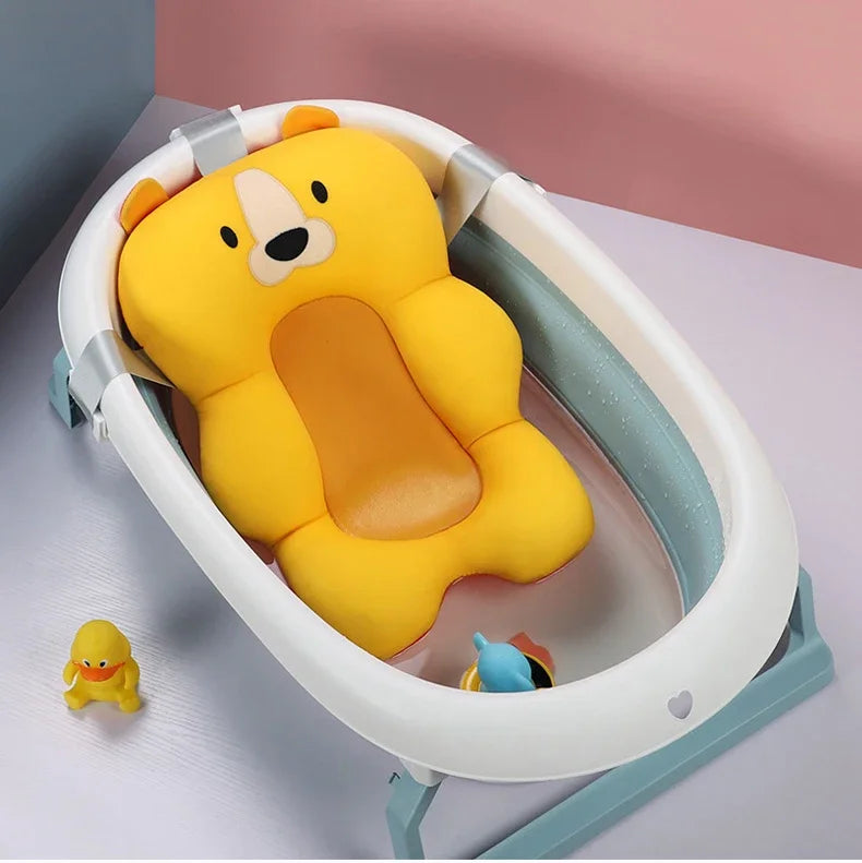 Cojín Flotante de Seguridad para Bebés Antideslizante para Bañera, Asiento de Baño Portátil, Almohadilla de Apoyo para Ducha