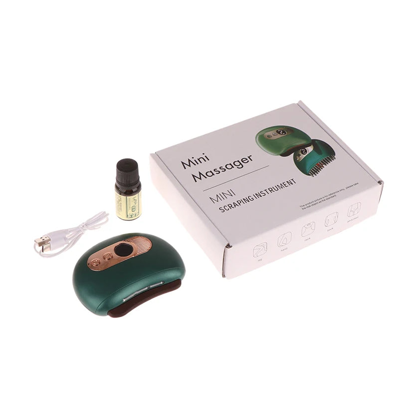 Masajeador eléctrico USB Guasha, piedra caliente, calentamiento por vibración, tabla de raspado, masaje de cuello y espalda, herramientas faciales Gua Sha para lifting facial