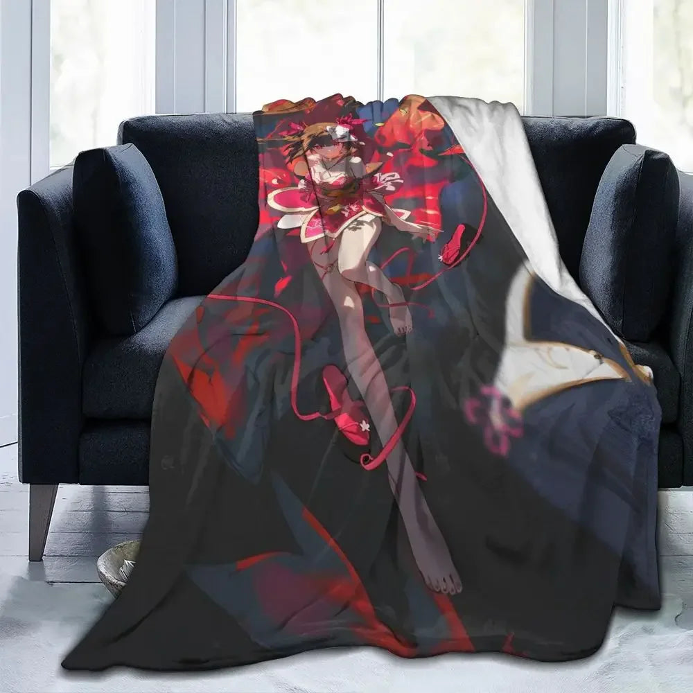 Anime Baby Blankets Sofa Cover Fleece Winter Cute Cartoon Portable Soft Throw Blanket for Bed Bedroom Bedspread