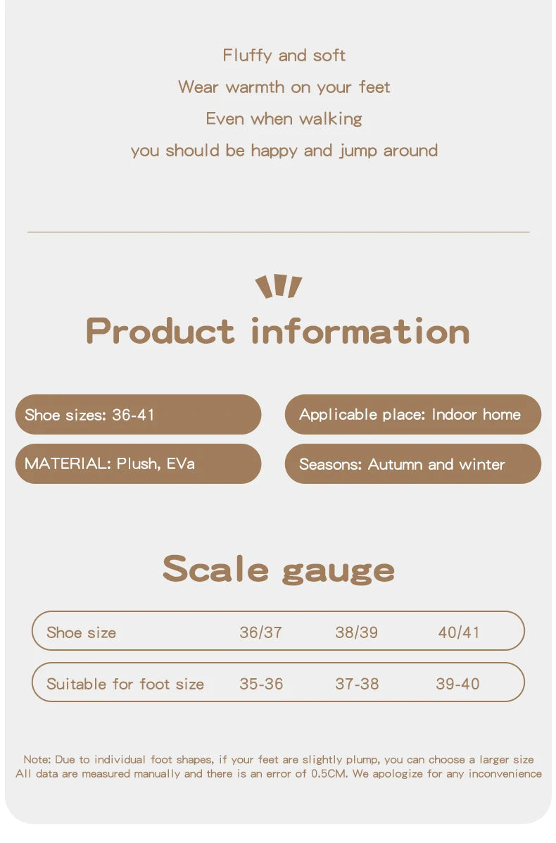 Children's Winter Slippers Indoor Outdoor Anti-slip Thick Sole Warm Comfortable Parent-child Shoes Leisure Snow Boots