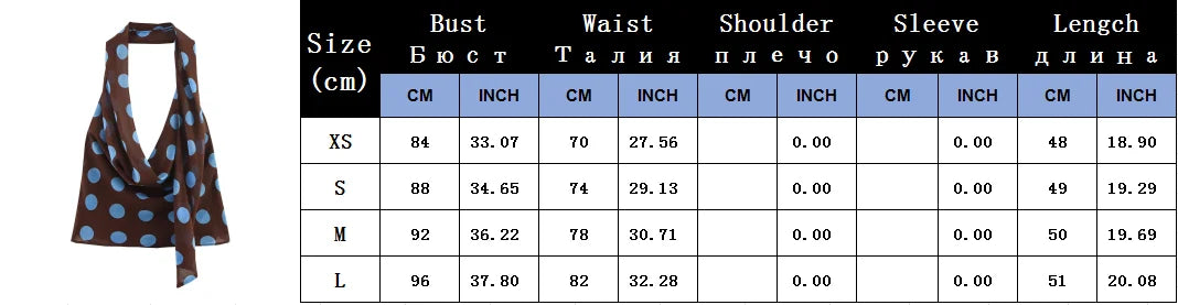 TRAF Polka Dot Printed Midi Skirts Two Piece Sets for Women Summer Chic Scarf Halter Top Suits Beach Woman 2 Piece Outfits