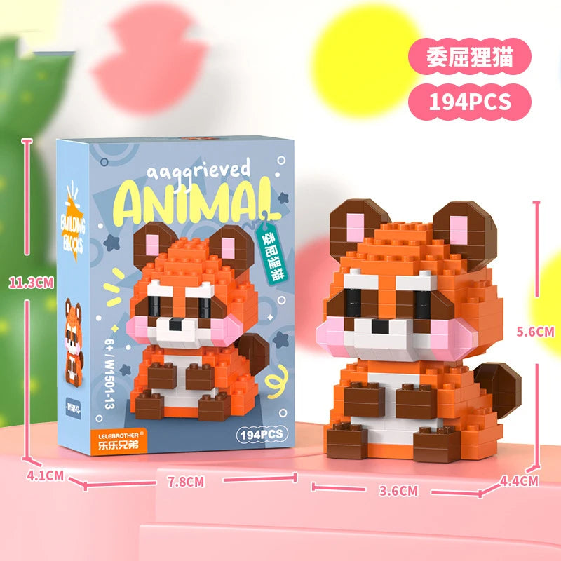Bloques de Construcción de Micro Partículas de Animales para Adultos Juguete para Niños de 6 a 12 Años Regalo de Cumpleaños para Niño Perro Gato Mini Ladrillos Juguetes para Niñas