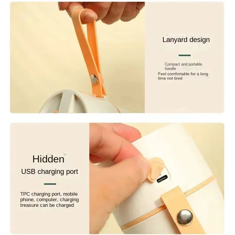 Licuadora portátil recargable por USB, máquinas licuadoras personales para batidos y zumos, minitaza mezcladora de frutas