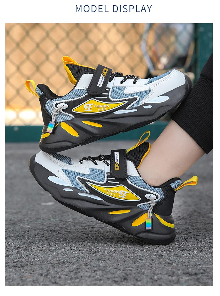 Zapatillas deportivas de malla para niños y niñas, transpirables y antideslizantes, para correr, caminar, zapatillas casuales infantiles