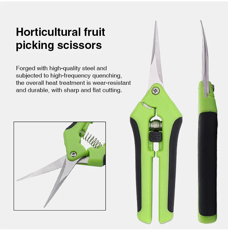 Tijeras de jardín, tijeras de podar de jardín, tijeras de rama de flor antideslizantes que ahorran trabajo, tijeras de frutas y verduras, fr