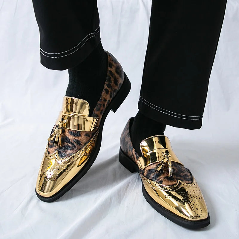 Zapatos de vestir para hombre con estampado de leopardo – Atrevidos, lujosos y hechos para destacar