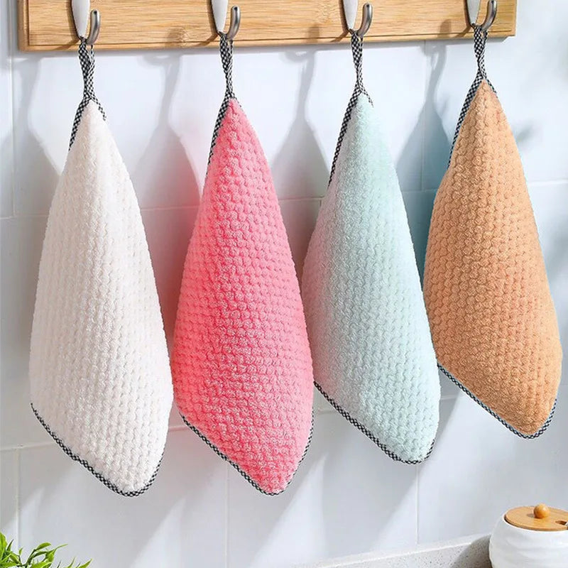 Paño de cocina Trapo de microfibra trapo de cocina paño para platos antiadherente toalla de limpieza de mesa engrosada almohadilla absorbente de limpieza para el hogar