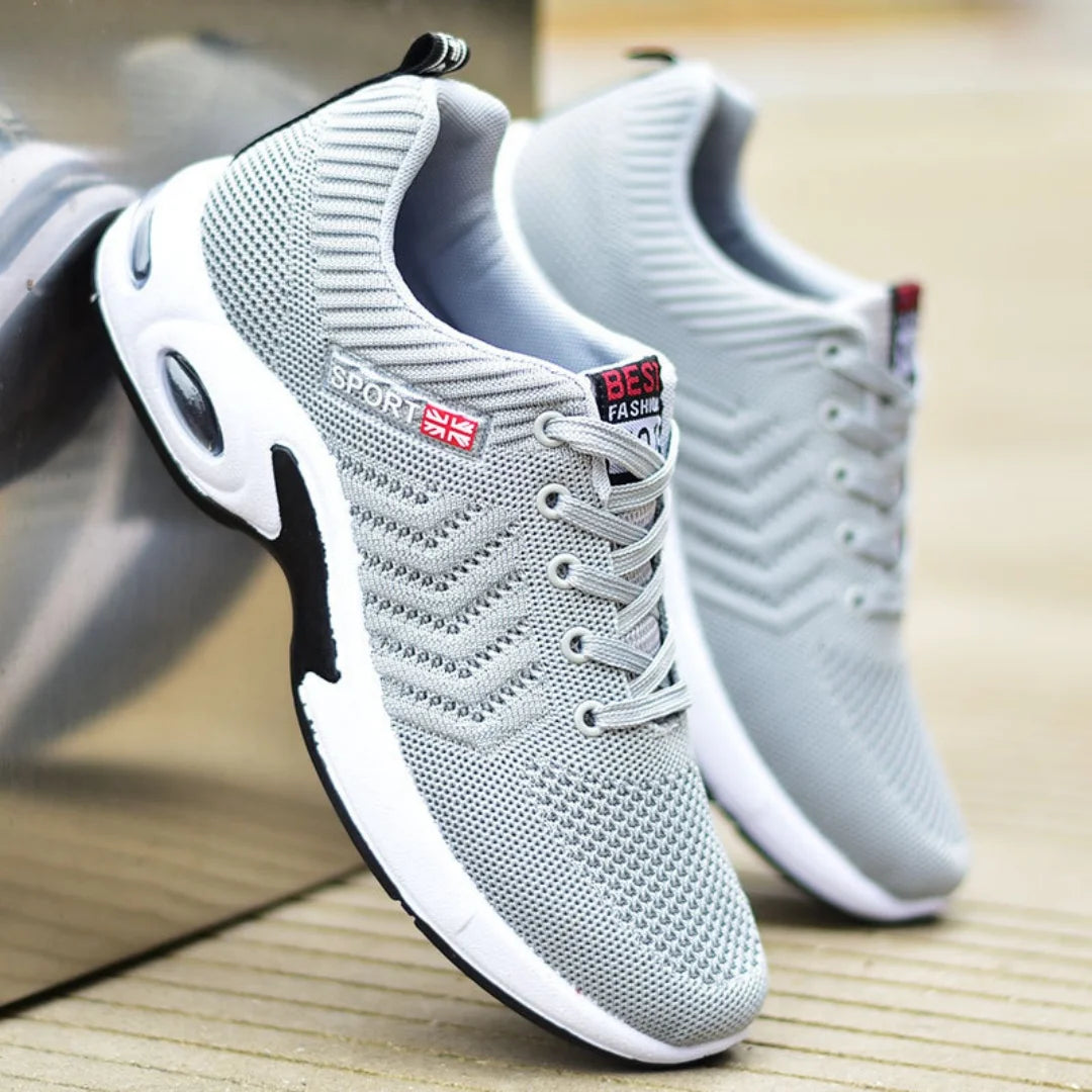 New spring trend sports men's shoes Lace-up thick sole casual breathable fashion shoes Large size Wear skid resistance