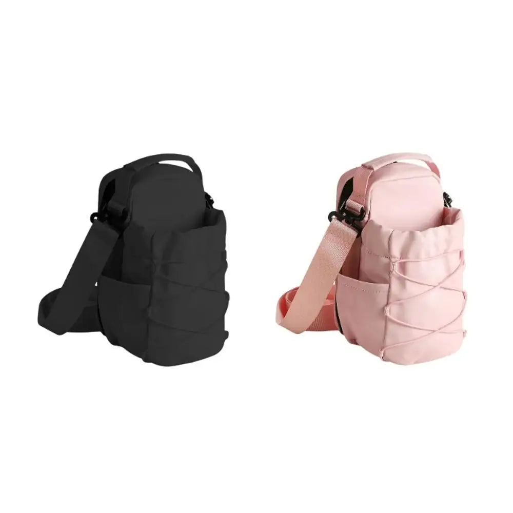 Magnetic Water Bottle Sling Bag Large Capacity Adjustable Gym Bottle Bag Multi-layer with Shoulder Strap Crossbody Sports Bag