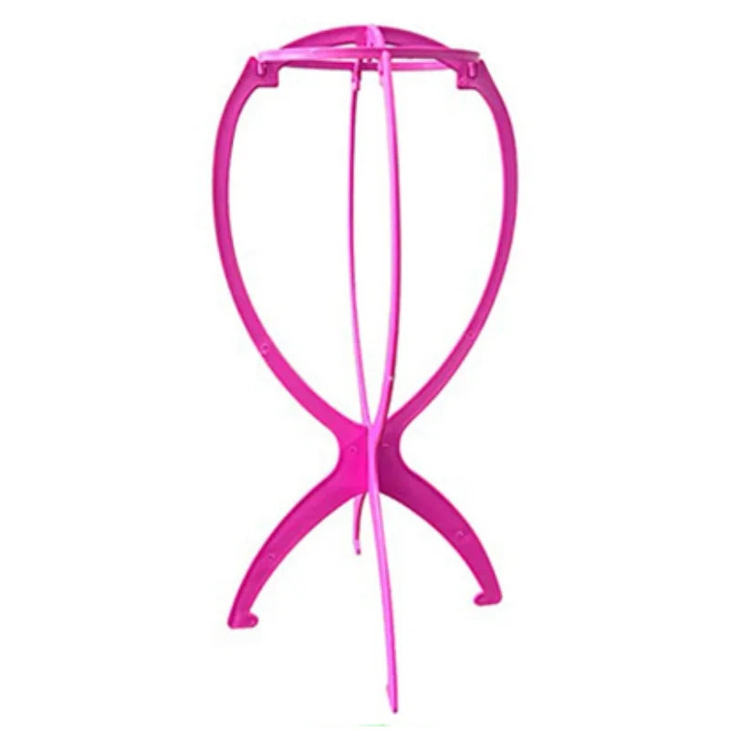 1/2/3pcs Folding Wig Stand Plastic Portable Hat Display Stand Adjustable Durable Barbershop Fashion Model Holder Home Salon Use