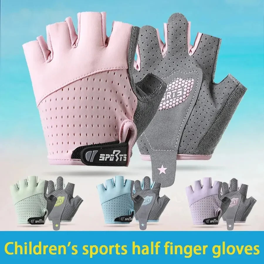 Kids Anti-Slip Windproof Cycling Gloves Protective Gear for Boys And Girls Outdoor Fitness Balance Bike Training