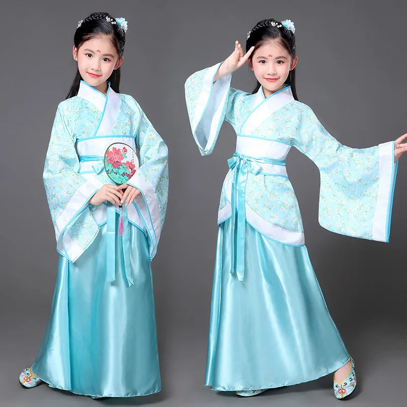 Vestido de Princesa Mulan Hanfu para Niñas