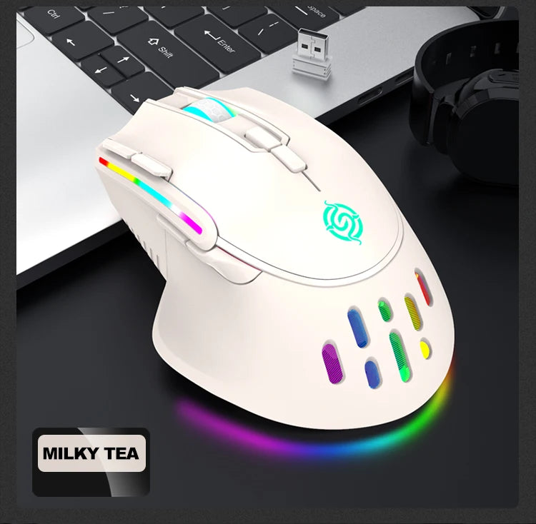 NEW Rechargeable USB 2.4G Wireless Mouse RGB Colorful Gaming Mouse Desktop PC Computers Notebook Laptop Mice Mause Gamer