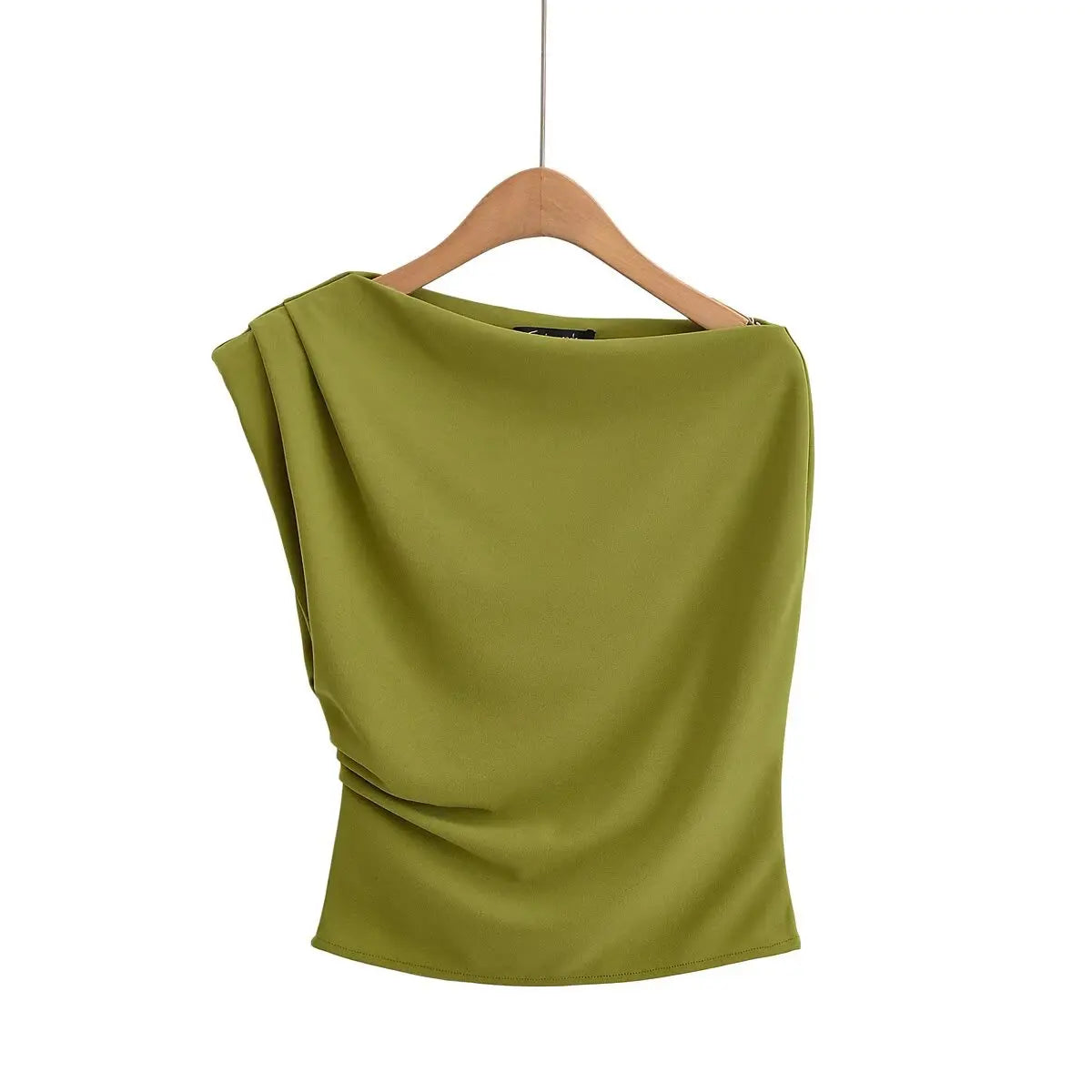 Women's Tops T-shirt Summer New Chic Slim Ruched Fashion Joker Summer T-shirt Tops Women's Street Fashion Youth Travel Tops