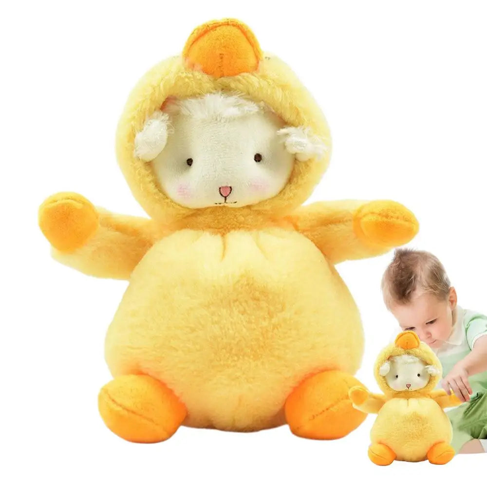 Stuffed Sheep Stuffed Animals Toy Dress Up Little Lamb Doll Transformation Into Gray Wolf / Yellow Duck /Dinosaur Plush Lamb Dol