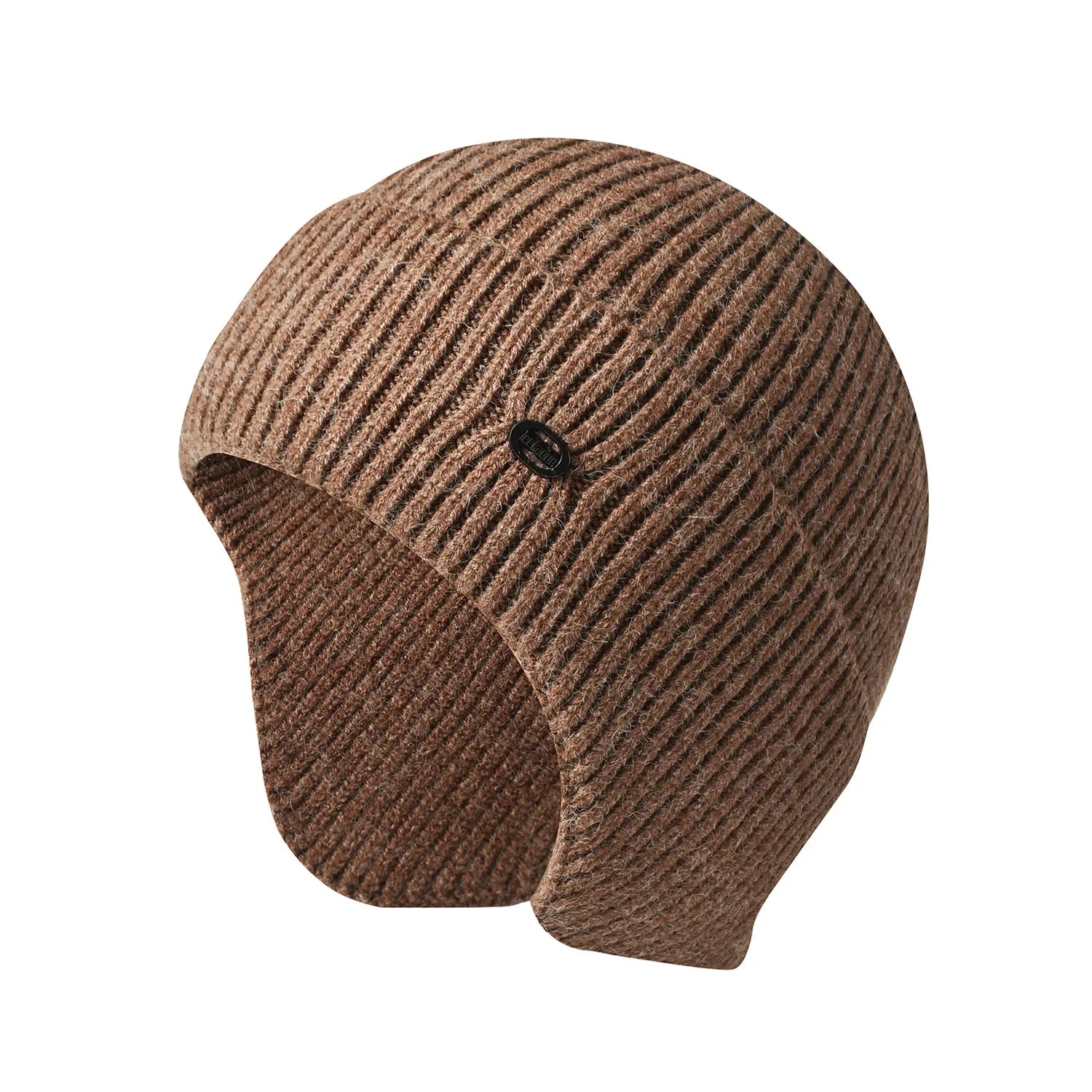 Gorro de invierno unisex de imitación de terciopelo de conejo para hombres y mujeres, gorro de punto de lana con orejeras, protección térmica para las orejas, gorro de ciclismo y esquí