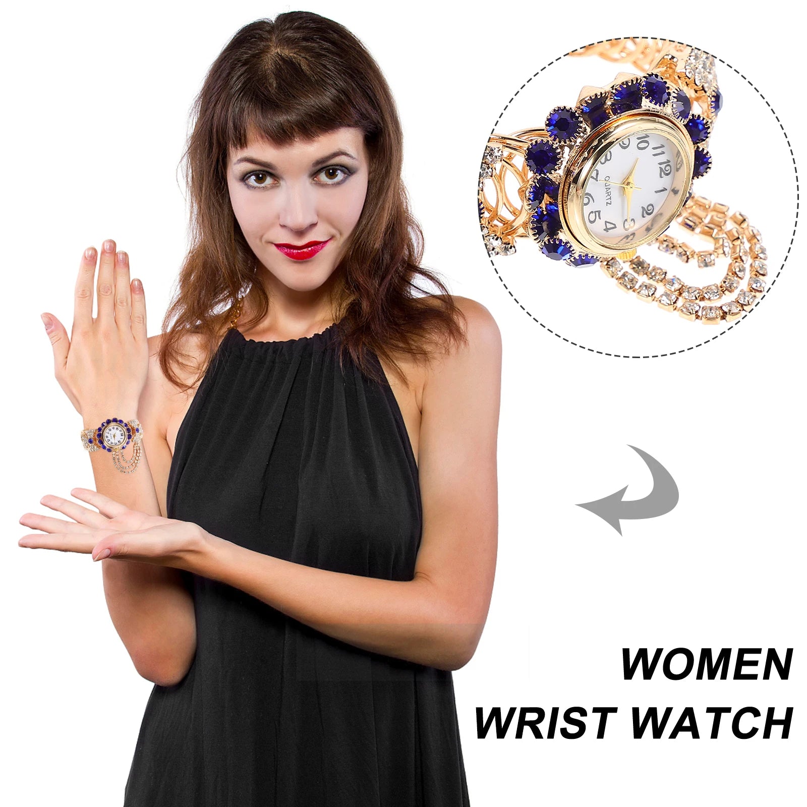Ladies Watch Female Watches Luxury for Women Woman Women’s Bling Rhinestones Fashion