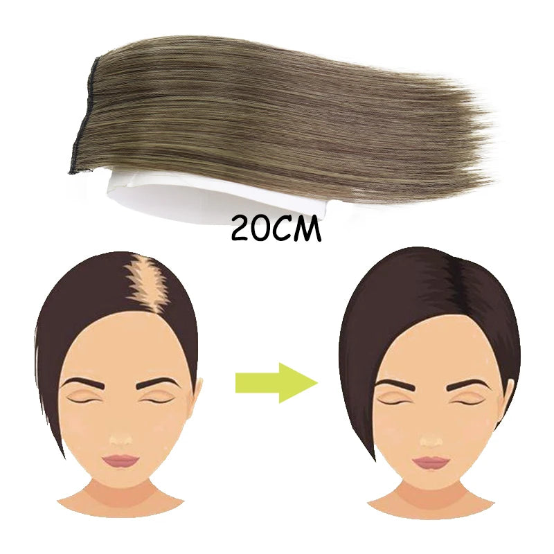 AZQUEEN Almohadillas de cabello sintético invisibles sin costuras con clip de una pieza para aumentar el volumen del cabello, extensiones de cabello, cubrepelo superior lateral