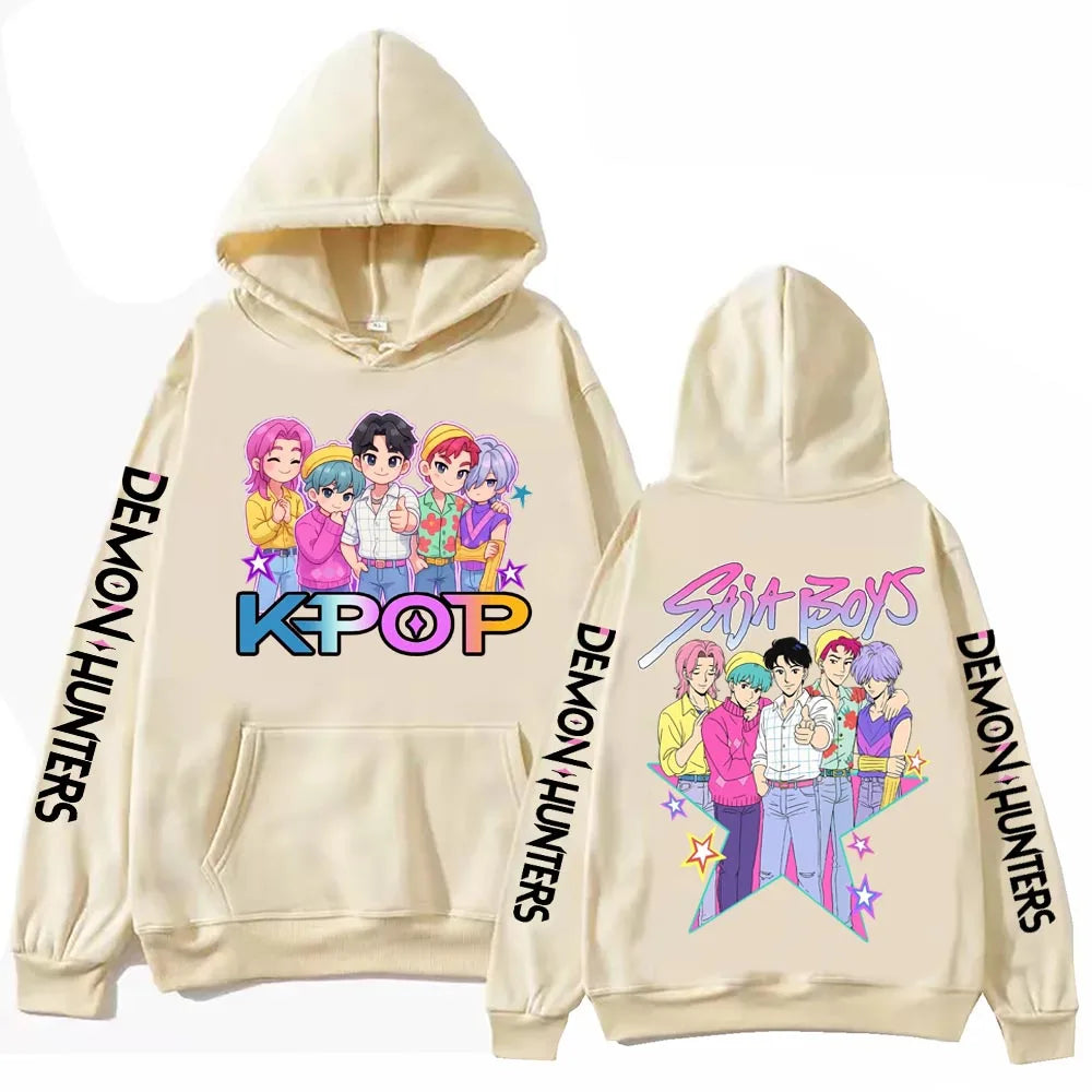 Anime Kpop Demon Hunter Saja Boy Hoodie Harajuku Pullover Tops Gift Sweatshirt