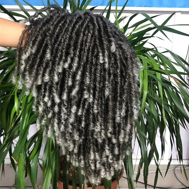10Inches Braided Wigs  Afro Bob Wig Synthetic DreadLock Wigs For Black Woman Short Curly Ends Cosplay Yun Rong Hair