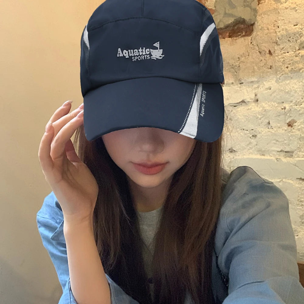 2 Pcs Fashionable Quick-drying Baseball Caps Outdoor Sports Sweatproof Casual Caps