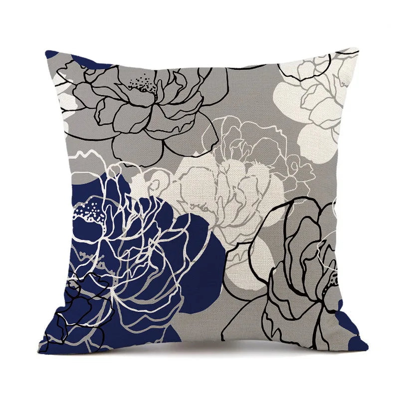 Funda de cojín impermeable para exteriores 45x45 Funda de almohada floral Cojines decorativos para sofá Fundas de almohada