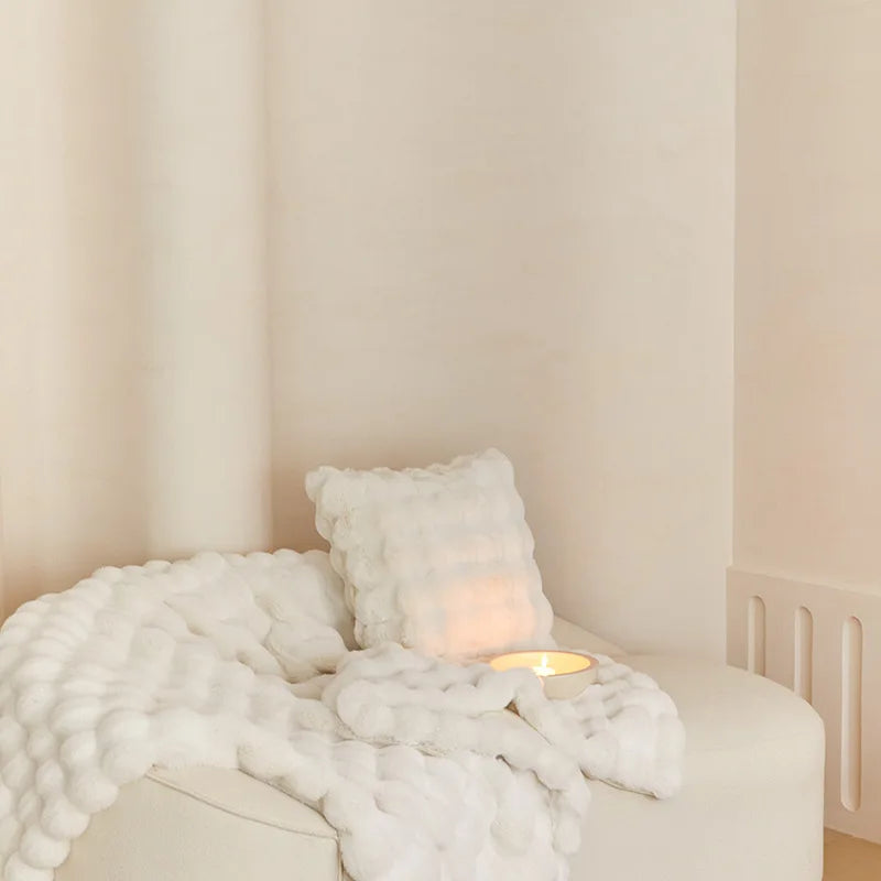 Fur Blanket for Winter Luxury Warmth Super Comfortable Blankets for Beds High-end Warm Winter Blanket for Sofa