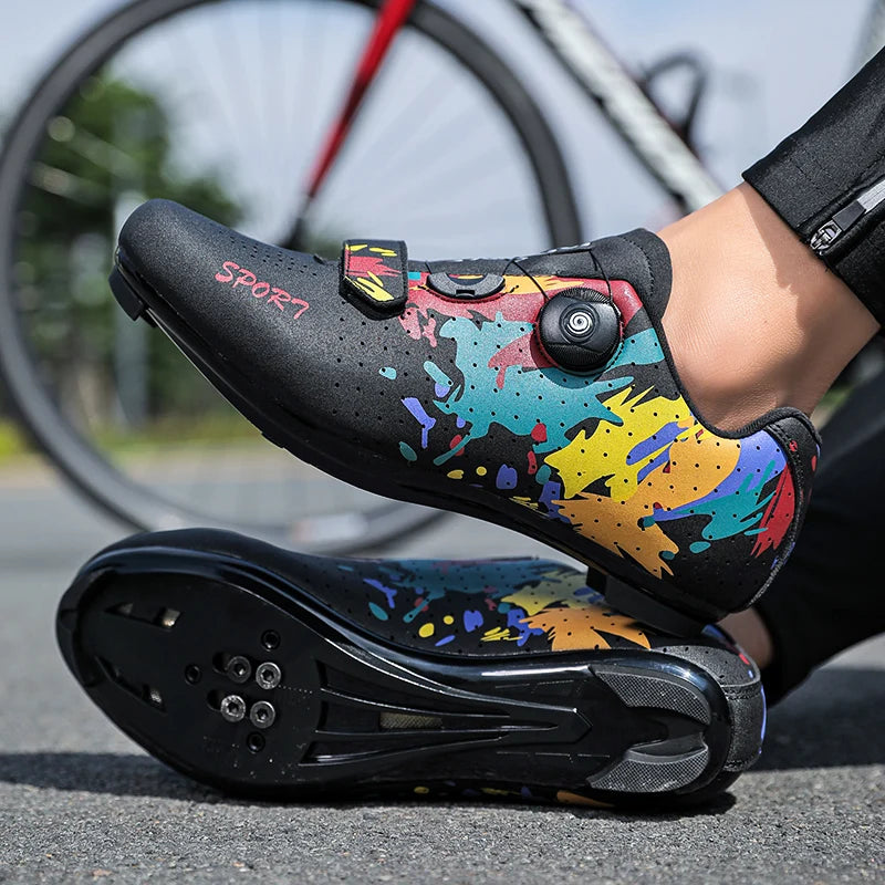 Cycling Sneaker Men Sport Road Bike Boots Flat Racing Speed Sneakers Bicycle Footwear Pedal Cycling Shoes