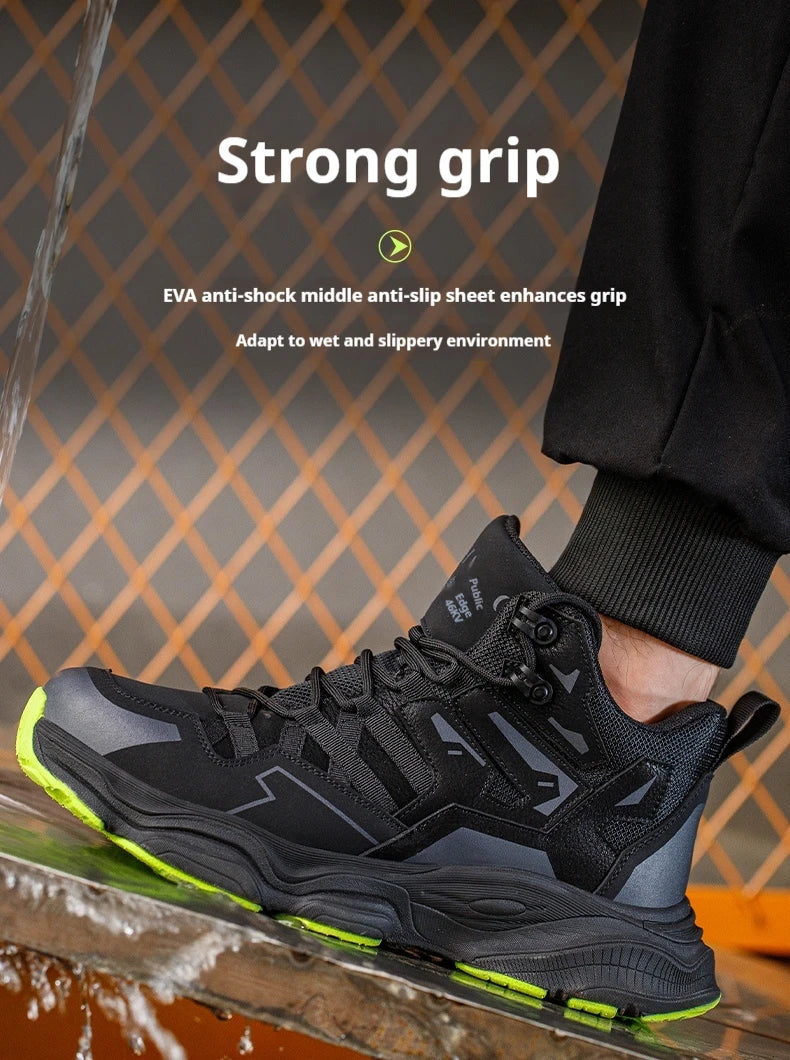 Work Safety Shoes For Men Breathable Indestructible Boots Non-slip Industrial Construction Shoes Male Footwear Protective Boots